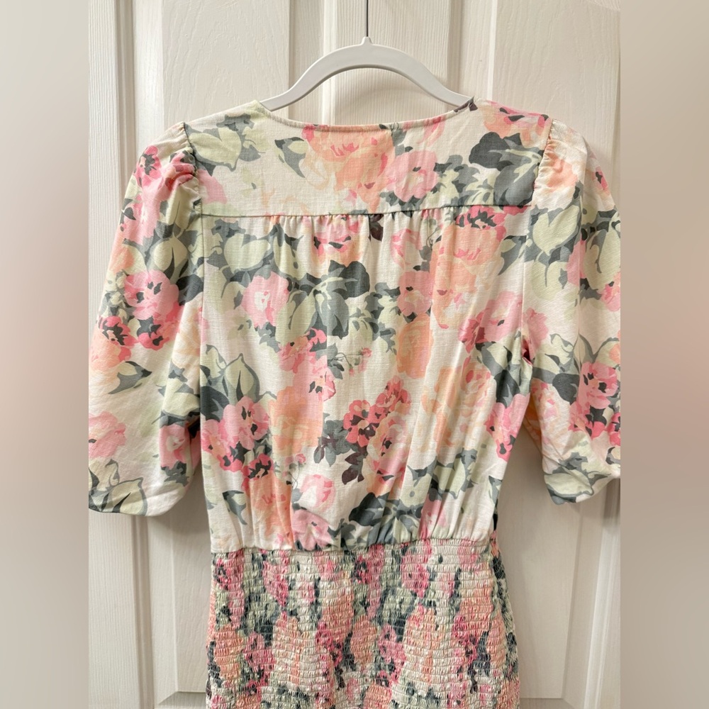 Sezane - Olga Cotton And Linen Floral Dress - Picture 3 of 11